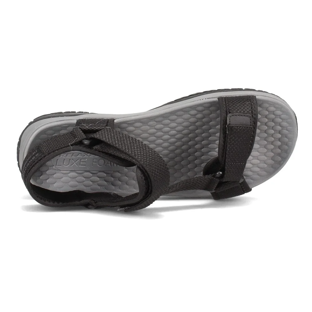 Skechers LOMELL-RIP Tide Men's Open Toe Sandal, Black, 12